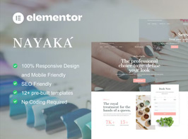 Nayaka – Nail Salon & Beauty Care Elementor Template Kit