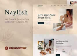 Naylish – Nail Salon & Beauty Care Elementor Template Kit