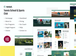 Netball | Tennis School & Sports Club Elementor Template Kit