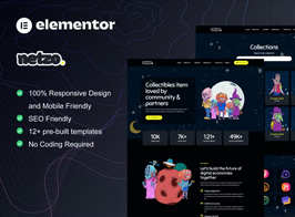 Netzo – NFT Portfolio Elementor Template Kit