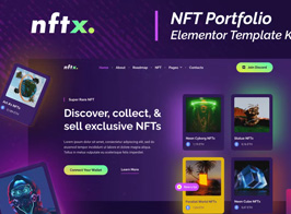 NFTx – NFT Portfolio Elementor Template Kit