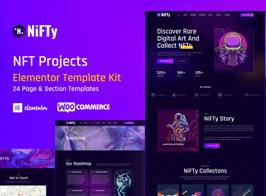 NiFTy – NFT Project & Portfolio WordPress Elementor Template Kit