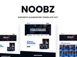 Noobz – E-sports Elementor Template Kit