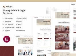 Notart | Notary Public & Legal Services Elementor Template Kit