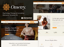 Ometry – Psychology Therapy & Counseling Elementor Template Kit