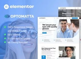 Optomatta – Optician & Optical Store Elementor Pro Template Kit