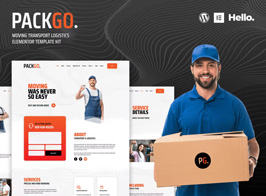 PackGo – Moving Transport Logistics Elementor Template Kit