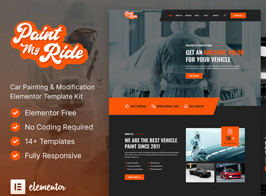 PaintMyRide – Car Painting & Modification Elementor Template Kit