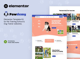 Pawdemy – Pet Training Academy Elementor Template Kit