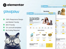 PawPaw – WooCommerce Pet Shop & Pet Care Elementor Template Kit