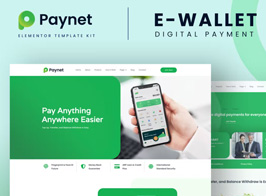 Paynet Digital E-wallet Elementor Template Kit