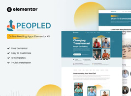 Peopled – Online Meeting App Elementor Template Kit