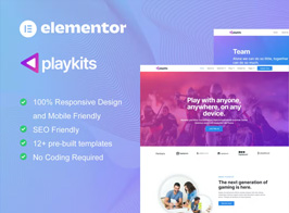 Playkits – Video Game Publisher & Shop Elementor Template Kit