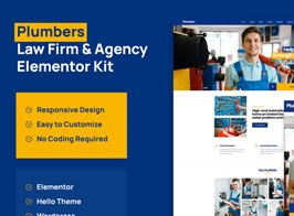 Plumber – Company & Business Elementor Pro Template Kit