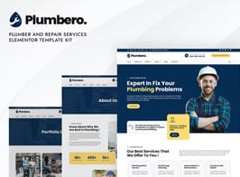 Plumbero – Plumber & Repair Services Elementor Template Kit