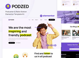 Podzed – Podcaster & Radio Station Elementor Template Kit