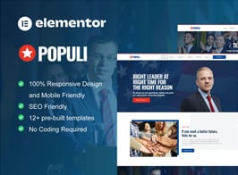 Populi – Politician Elementor Template Kit