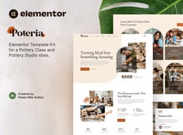 Poteria – Pottery Class & Studio Elementor Template Kit