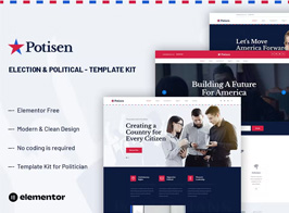 Potisen – Election & Political Campaign Elementor Template Kit