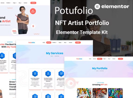 Potufolio – NFT Artist Portfolio Elementor Template Kit