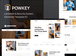Powkey – Locksmith & Security System Elementor Template Kit