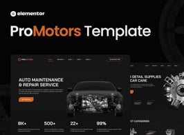 ProMotors – Car Service and Detailing Elementor Template Kit