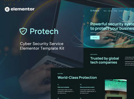 Protech – Cyber Security Service Elementor Template Kit
