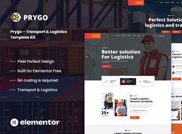 Prygo – Transport & Logistics Elementor Template Kit