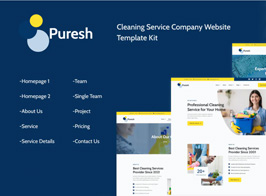 Puresh | Cleaning Services Company Elementor Template Kit