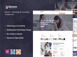 Qisnum – Psychology & Counseling Elementor Template Kit
