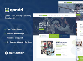 Qondri – Dry Cleaning & Laundry Elementor Template Kit
