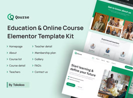 Qourse | Education & Online Course Elementor Template Kit