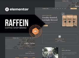 Raffein – Coffee Shop Brand Elementor Template Kit