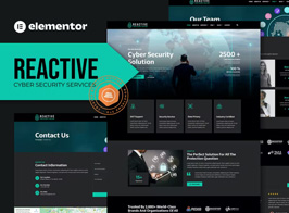 Reactive – Cyber Security Services Elementor Template Kit