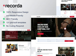 Recorda – Recording & Music Studio Elementor Template Kit