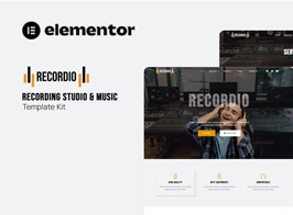 Recordio – Recording Studio Elementor Template Kit