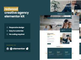 Redwood – Creative Agency Business Elementor Pro Template Kit