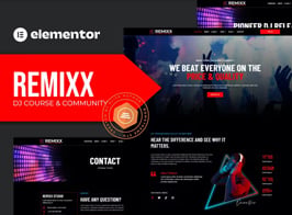 Remixx – Dj Course & Community Elementor Template Kit