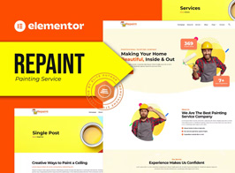 Repaint – Painting Company Service Elementor Template Kit