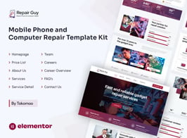 Repair Guy | Mobile Phone & Computer Repair Elementor Template Kit