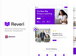 Reveri – Education & Online Courses Elementor Template Kit