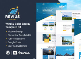 Revius Energy | Elementor Template Kit