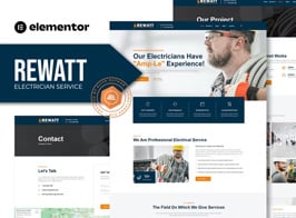 Rewatt – Professional Electrical Services Elementor Template Kit