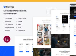 Rewired | Electrical Installation & Maintenance Services Elementor Template Kit