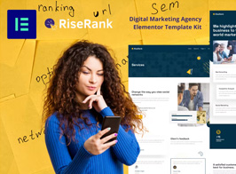 Riserank – Digital Marketing Agency Elementor Template Kit