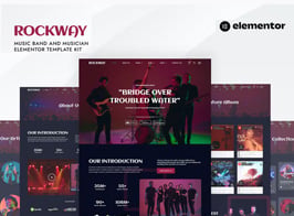 Rockway – Music Band & Musician Elementor Template Kit