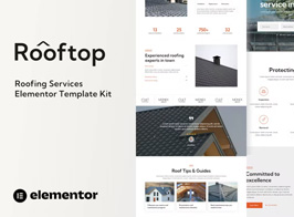 Rooftop – Roofing Service Elementor Template Kit