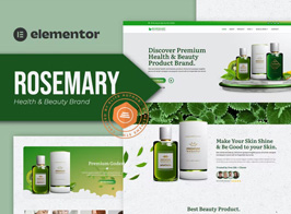 Rosemary – Health & Beauty Brand Elementor Template Kit