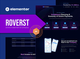 Roverst – Online Investment & Company Elementor Template Kit