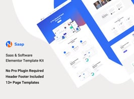 Saap – Saas & Software Elementor Template Kit